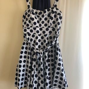 Strapped polka dot dress